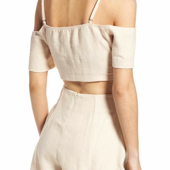 ASTR Cropped Top Off The Shoulder Natural L - Picture 3 of 8